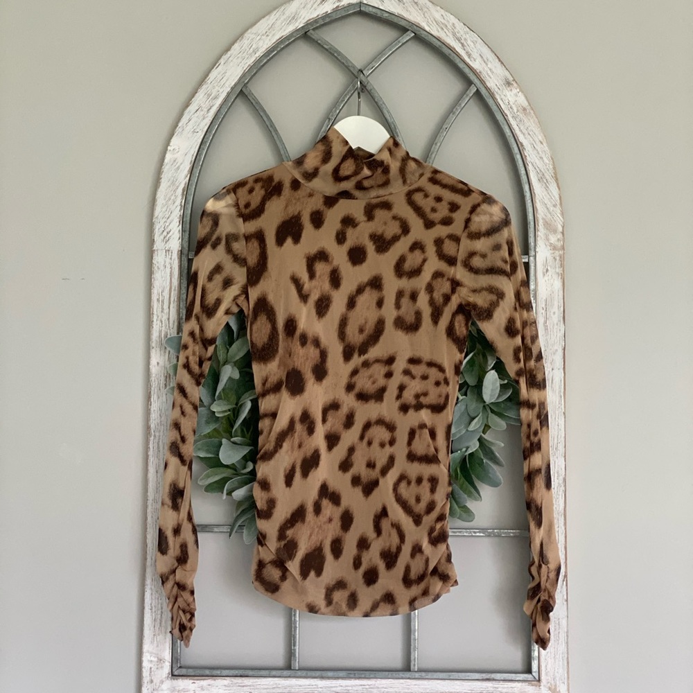 I.N.C Long cheetah turtle neck